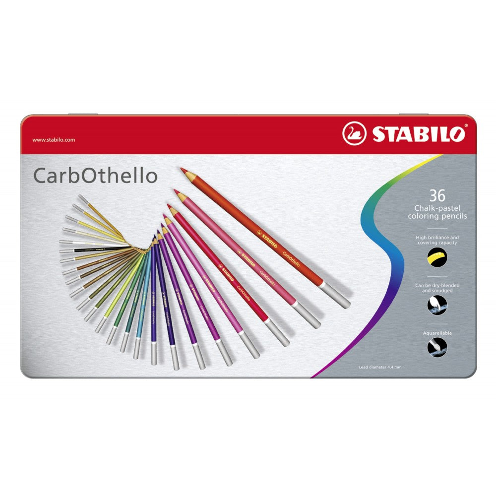 Stabilo | CarbOthello Pastel Pencil Set | Pack of 36 Assorted Colours - penpencilink