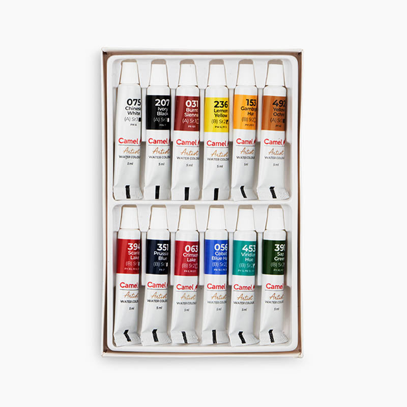Camel Artist Watercolour Tubes Set of 12x5ml
