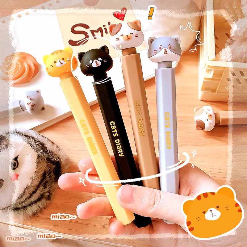 Kuki Fancy Cat Shaped Gel Pen (KK-6897)