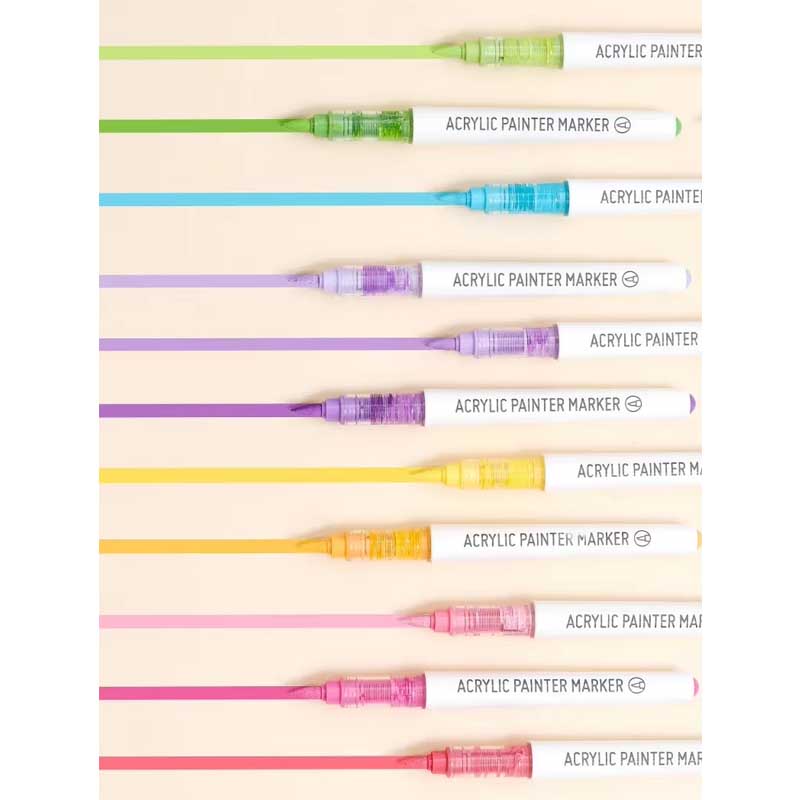 Lanquo Acrylic Brush Marker Set of 10