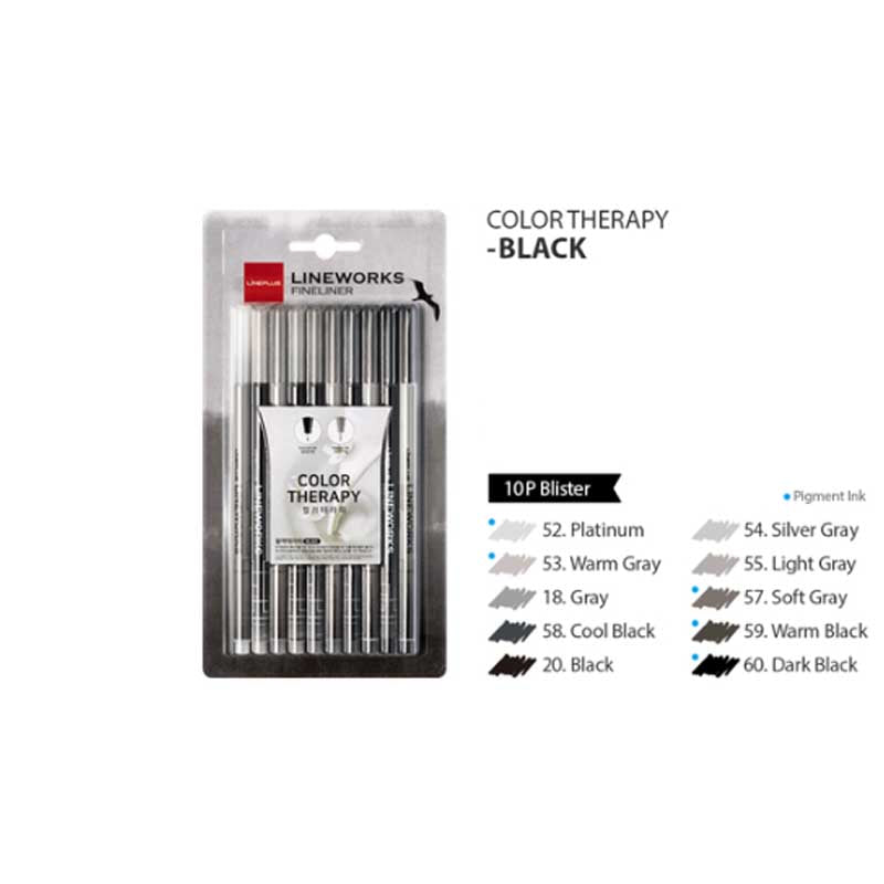 Lineplus Lineworks Fineliner Black Set