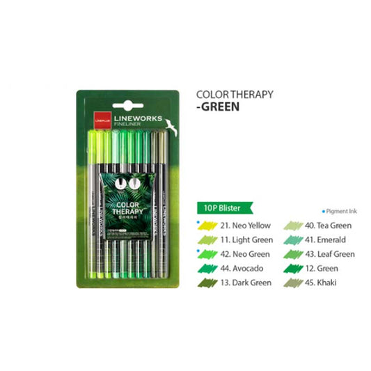 Lineplus Lineworks Fineliner Green Set