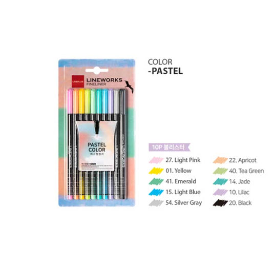 Lineplus Lineworks Fineliner Pastel Set