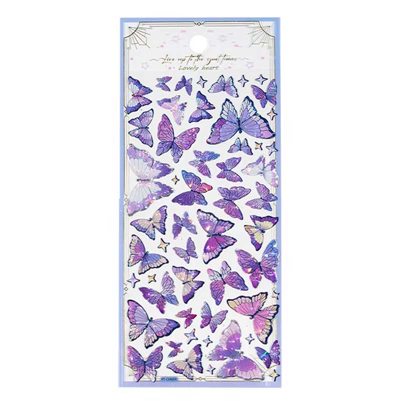 Lovely Heart Butterfly Crystal Sticker YT-CM