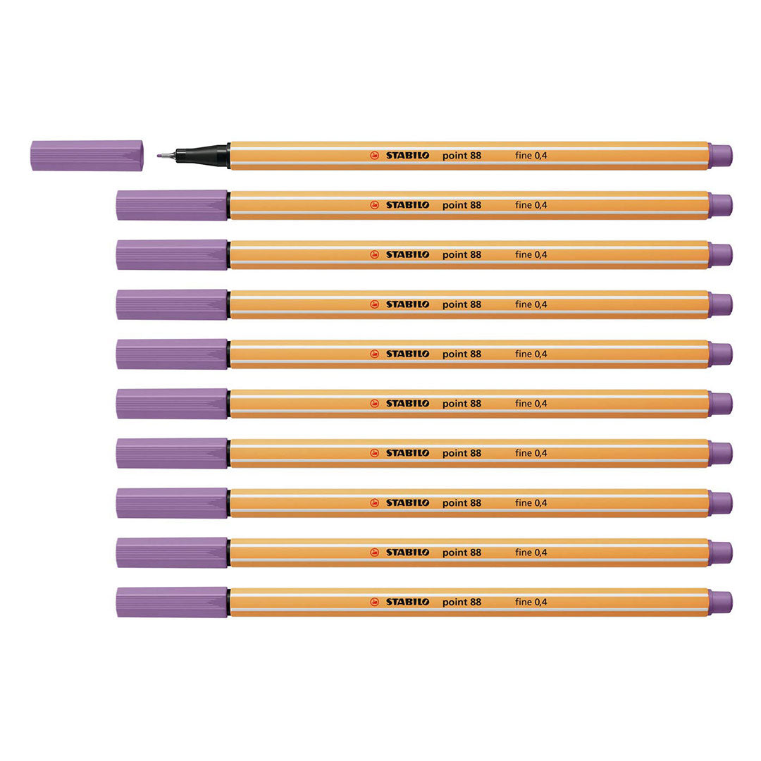 Stabilo | Point 88 | Fineliner | Grey Violet | Pack Of 10