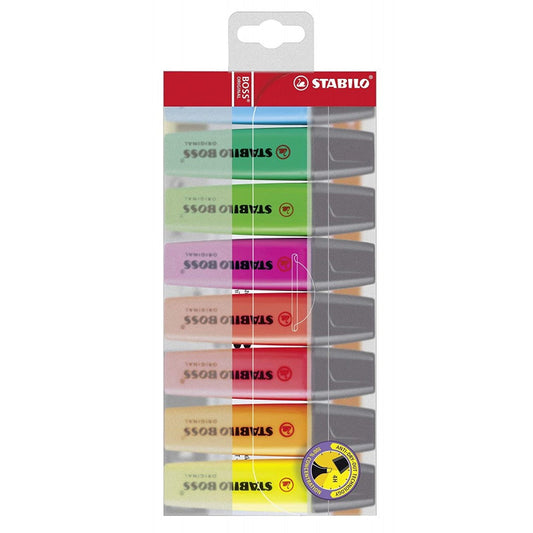 Stabilo | Boss | Highlighter | Wallet Of 8 Colors - penpencilink