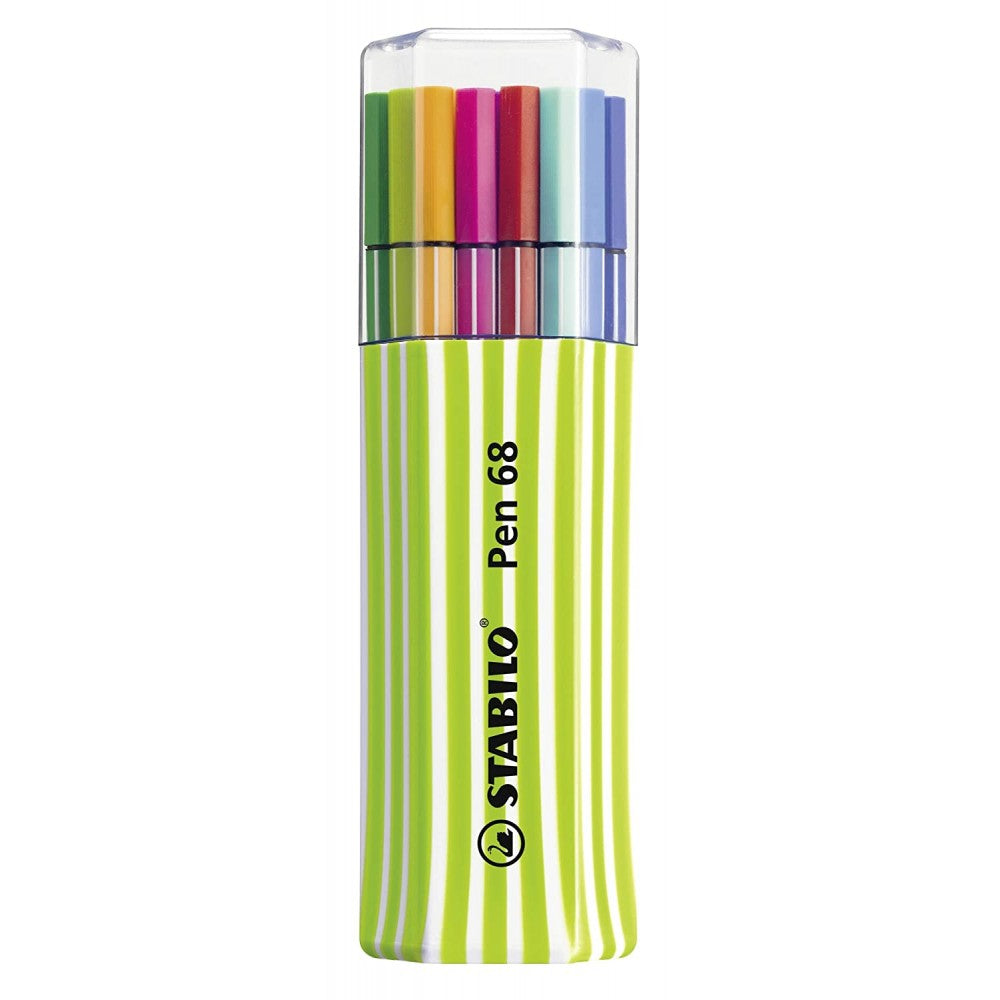 Stabilo | Pen 68 | Apple Green | Pack Of 15 - penpencilink