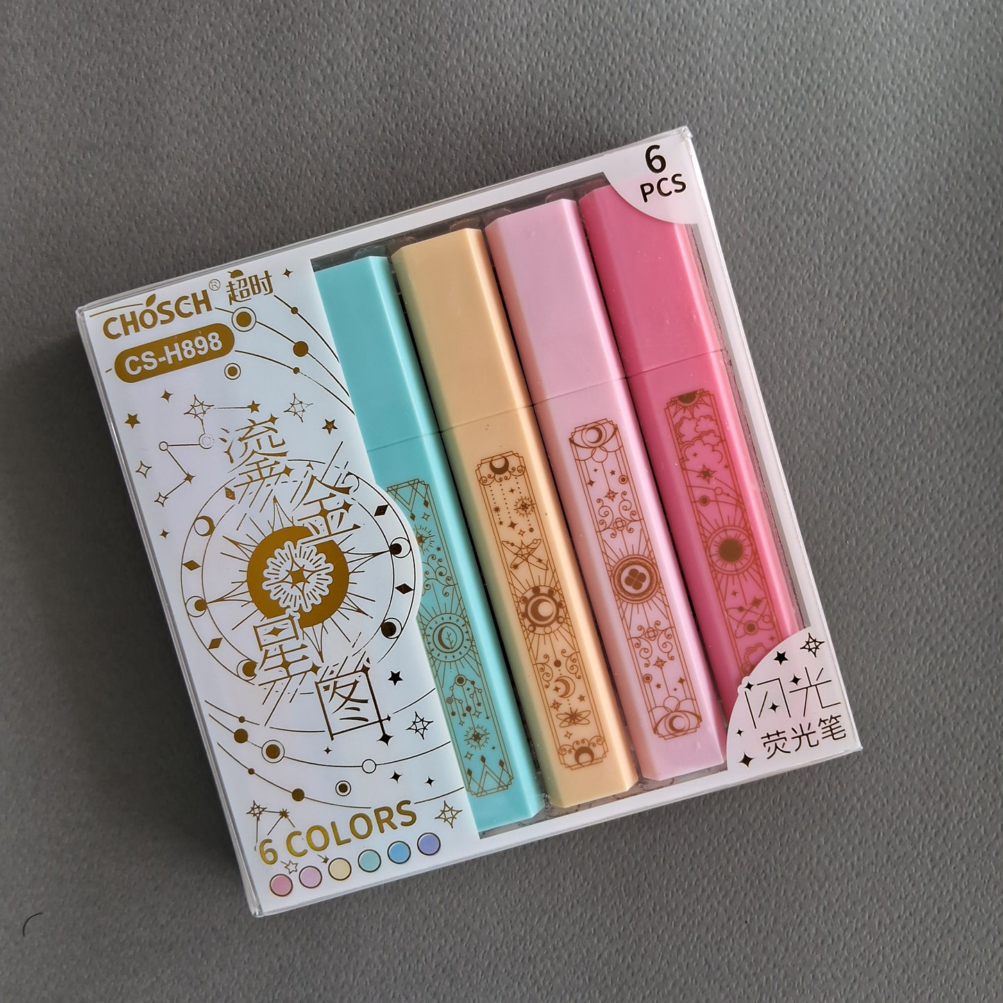 Chosch Pastel Glitter Highlighter Set of 6 (CS-H898)
