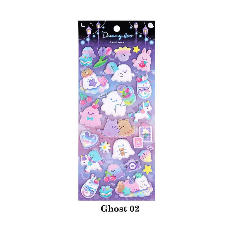 3D Kawaii Puffy Unicorn Bear Sticker SL-AUK