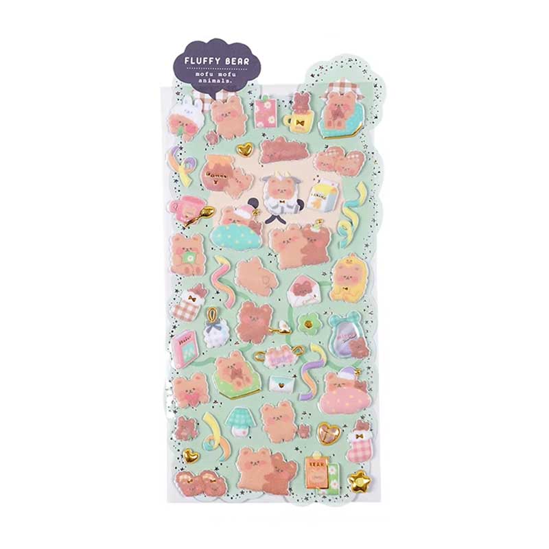 3D Mofu Mofu Animal Puffy Sticker SL-ASE