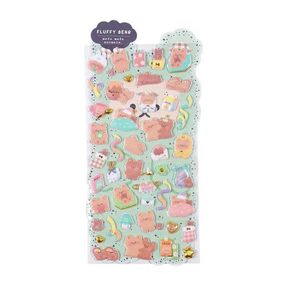 3D Mofu Mofu Animal Puffy Sticker SL-ASE