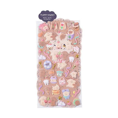 3D Mofu Mofu Animal Puffy Sticker SL-ASE