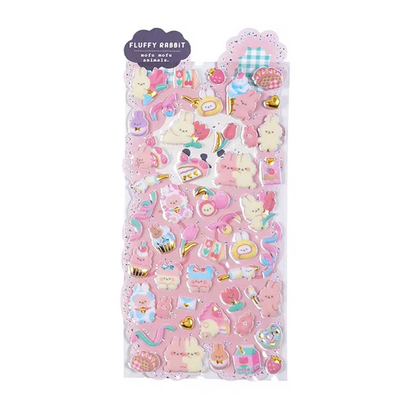 3D Mofu Mofu Animal Puffy Sticker SL-ASE