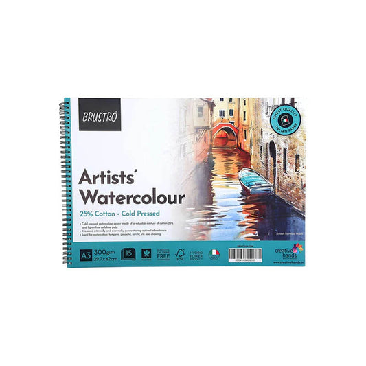 Brustro Artist Watercolour Wiro Sketchbook A3 300gsm