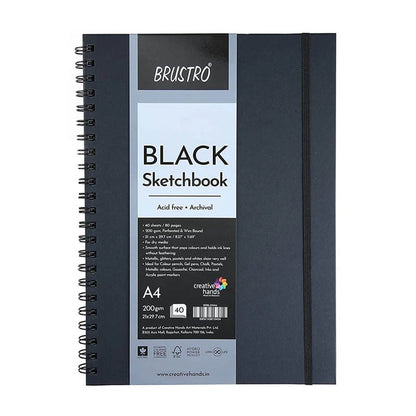 Brustro Black Sketchbook 200gsm