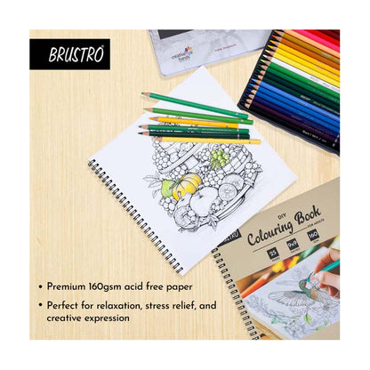 Brustro DIY Colouring Book For Adults 9x9