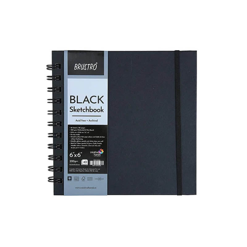 Brustro Black Sketchbook 200gsm