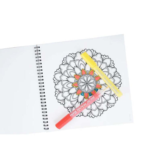 Brustro DIY Mandala Colouring Book 9x9 160gsm