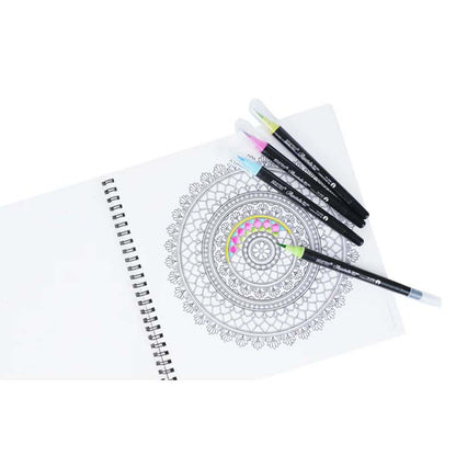Brustro DIY Mandala Colouring Book 9x9 160gsm