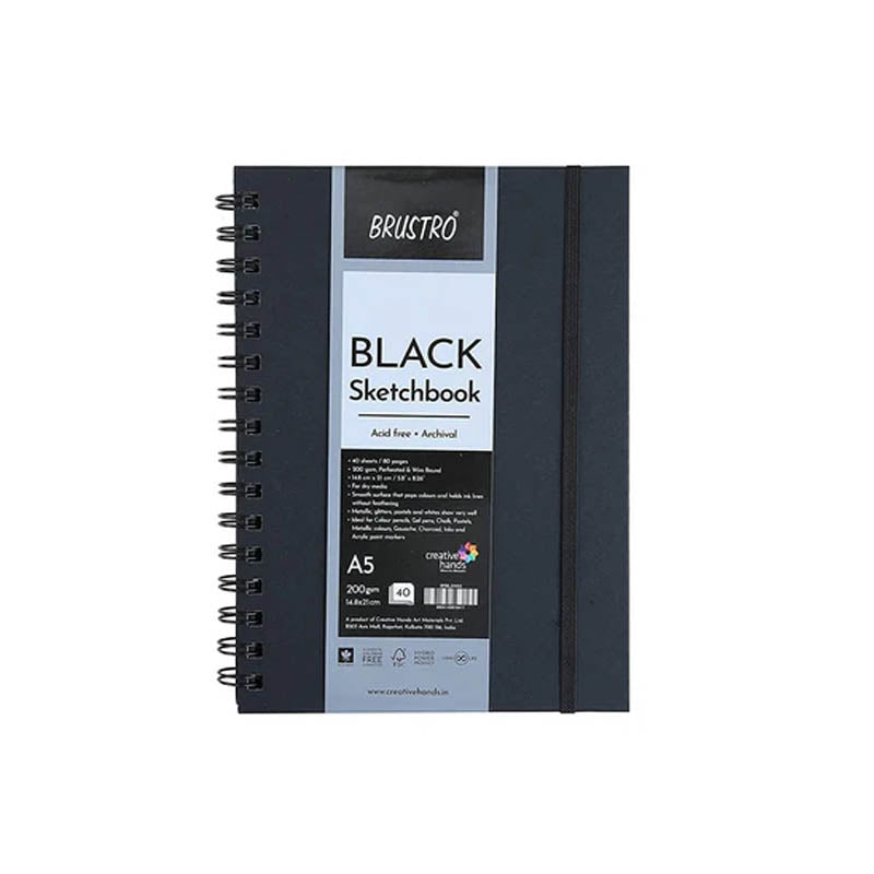 Brustro Black Sketchbook 200gsm