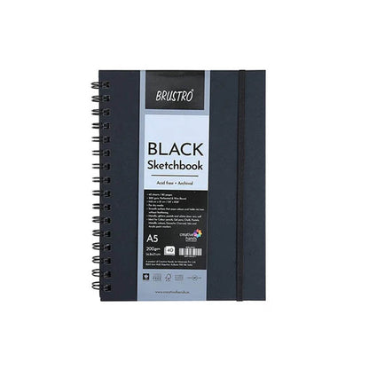 Brustro Black Sketchbook 200gsm