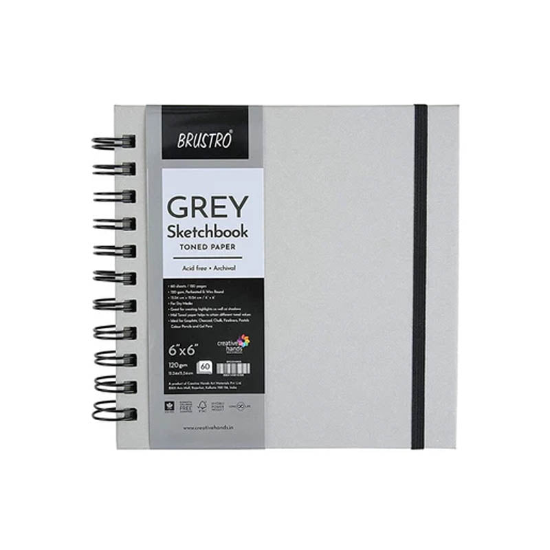 Brustro Toned Grey Sketchbook 120gsm