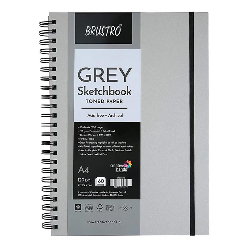 Brustro Toned Grey Sketchbook 120gsm