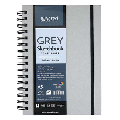 Brustro Toned Grey Sketchbook 120gsm