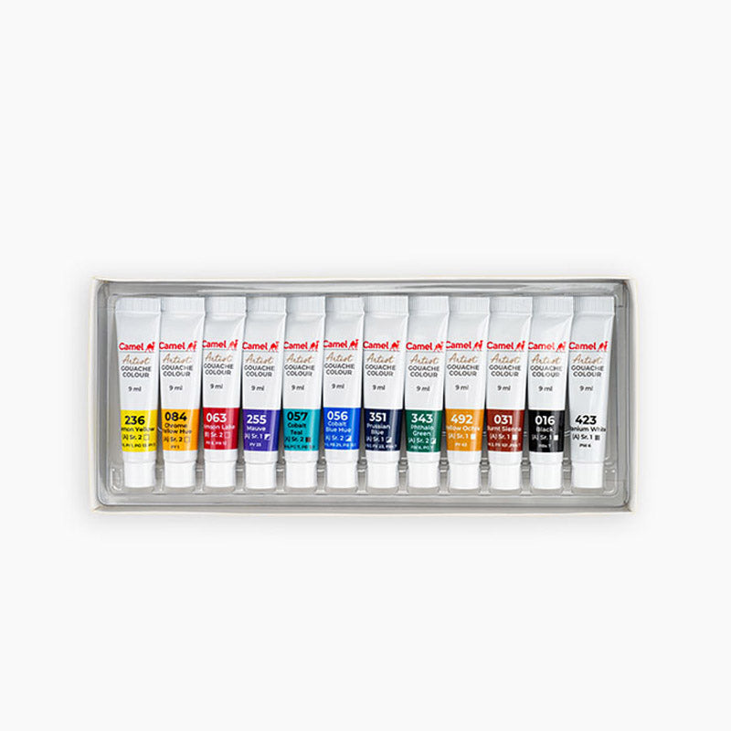Camel Artist Gouache Colour Set of 12 x 9ml
