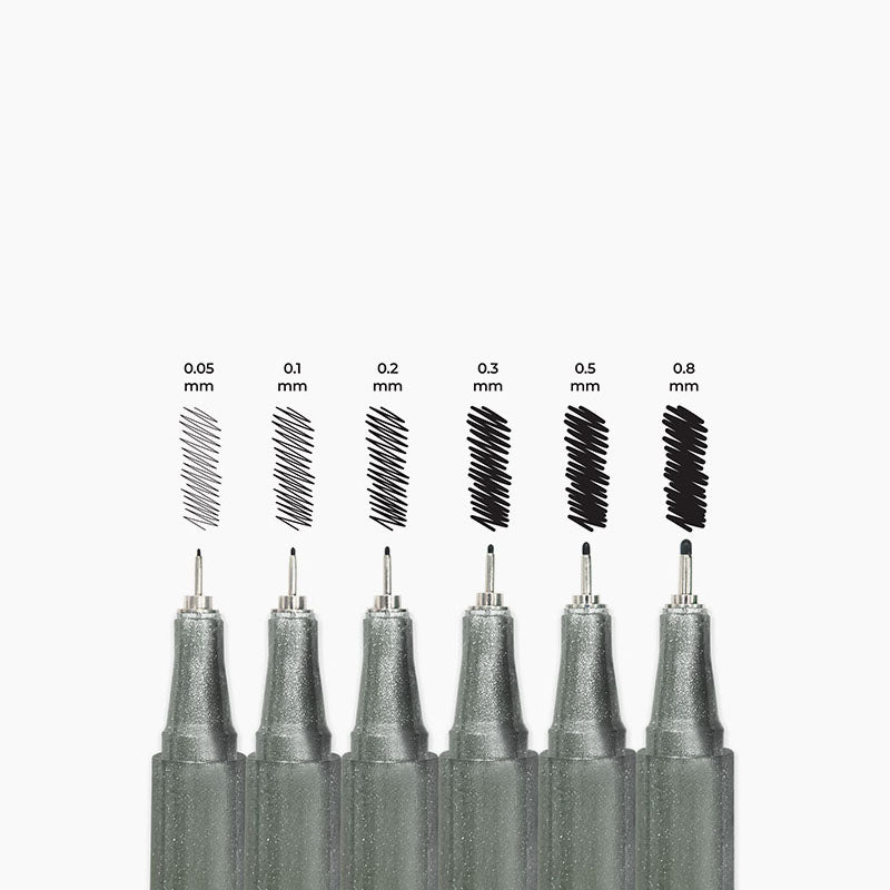 Camel Fineliner Drawing Pens Set of 6