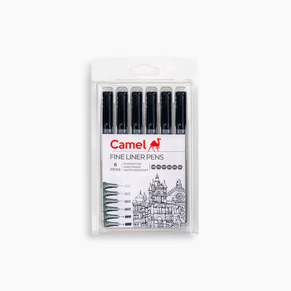 Camel Fineliner Drawing Pens Set of 6