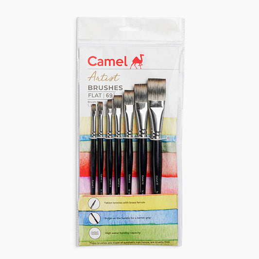 Camel Artist Flat Brush Sr.69 Set of 7