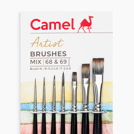 Camel Artist Mix Brush Sr.68 & 69 Set of 7