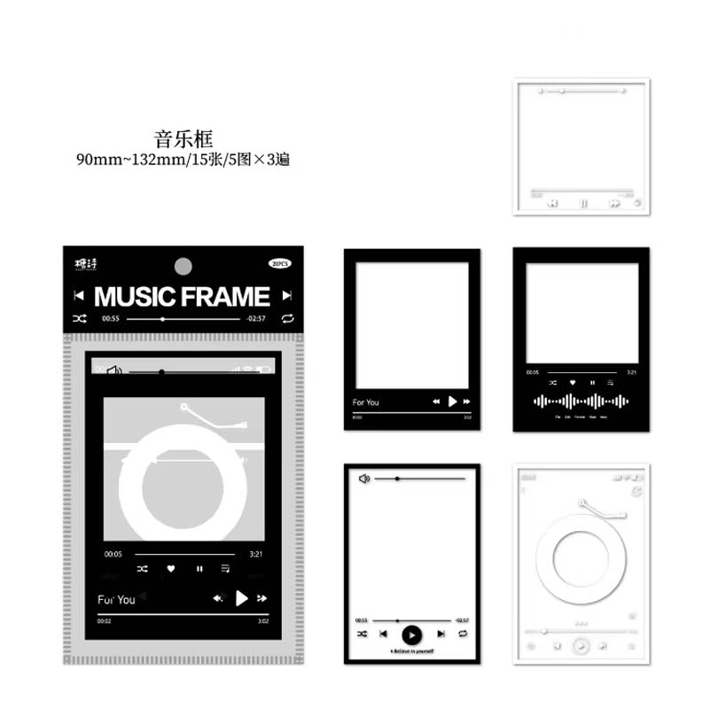 Candy Poetry Frame Museum Series PET Sticker TS06F