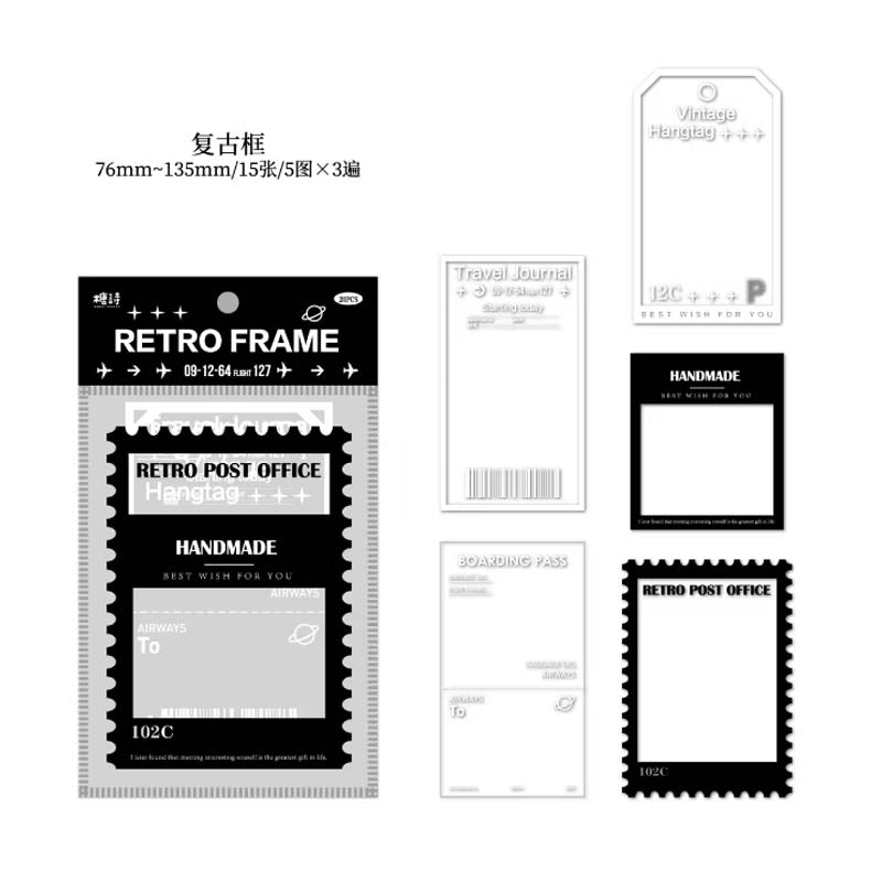 Candy Poetry Frame Museum Series PET Sticker TS06F