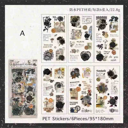 Flowers Fall On Lace Series Sticker HLLW-4