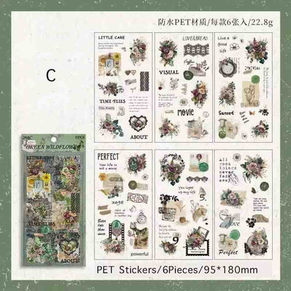 Flowers Fall On Lace Series Sticker HLLW-4