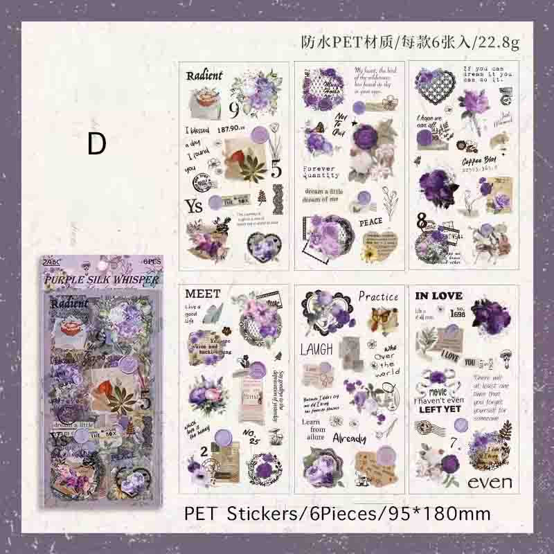 Flowers Fall On Lace Series Sticker HLLW-4
