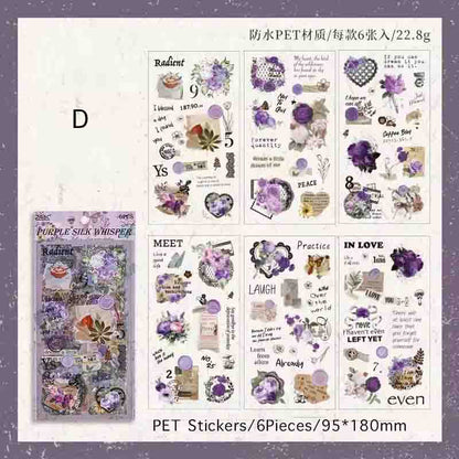 Flowers Fall On Lace Series Sticker HLLW-4