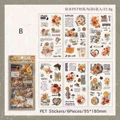 Flowers Fall On Lace Series Sticker HLLW-4