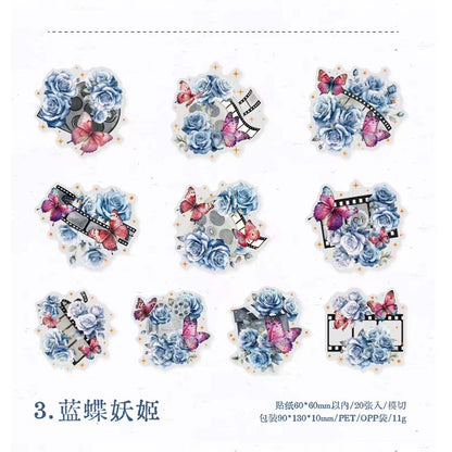 Journal Butterfly Photo PET Sticker Bag MG015