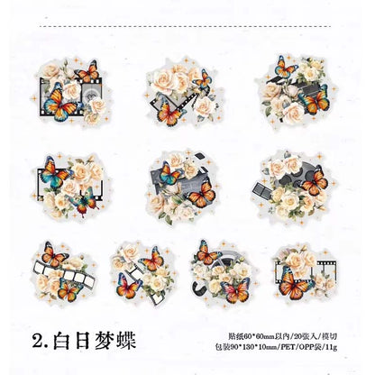 Journal Butterfly Photo PET Sticker Bag MG015