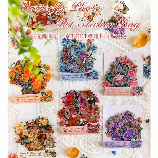 Journal Butterfly Photo PET Sticker Bag MG015