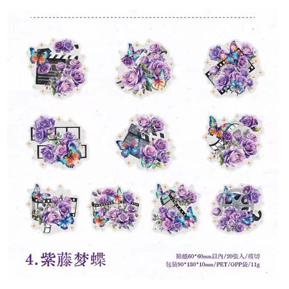 Journal Butterfly Photo PET Sticker Bag MG015