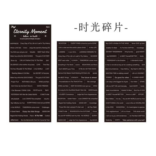 Journal Etnerity Moment English Letter Sticker MOYL