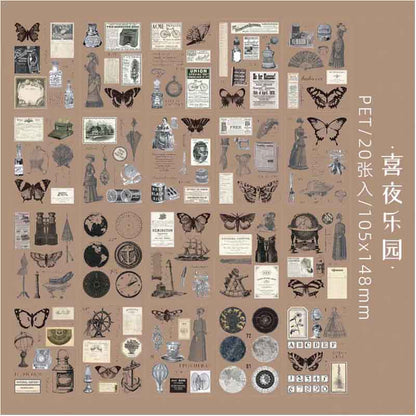 Kawaii-Q Brillant Elegy Series Vintage Stickers KQ-530