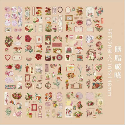 Kawaii-Q Brillant Elegy Series Vintage Stickers KQ-530