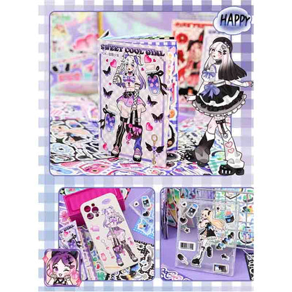 Kawaii Q Anime Girls Deco Sticker Book KQ-058