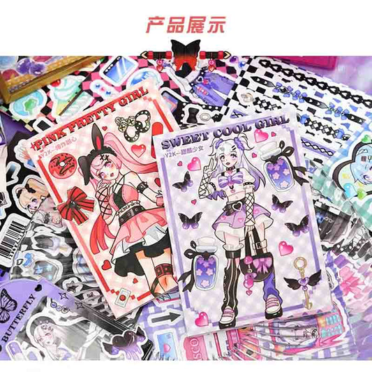 Kawaii Q Anime Girls Deco Sticker Book KQ-058