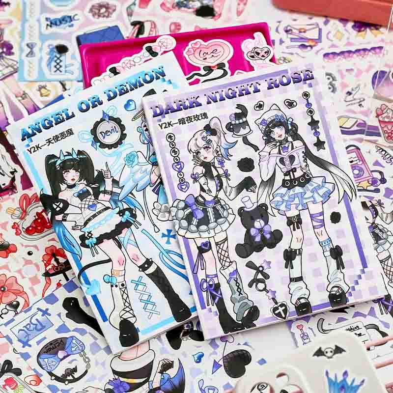 Kawaii Q Cartoon Girls Deco Sticker Book KQ-0605